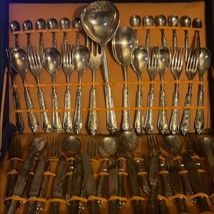 Silver Flatware Set Dining